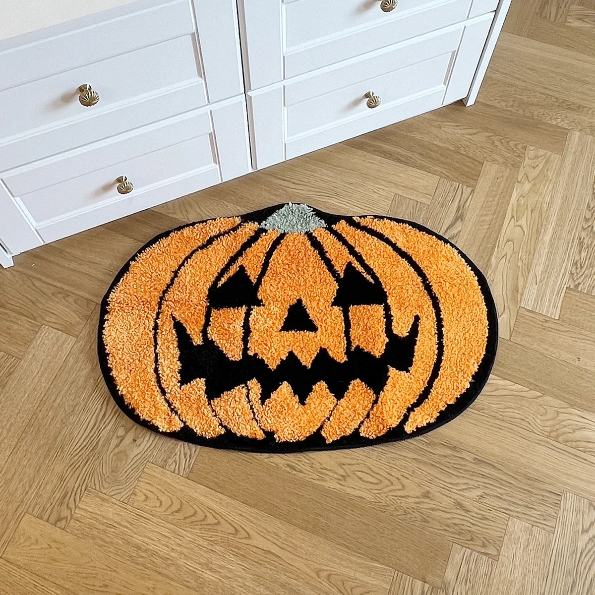 Tapis Design "Citrouille" | Halloween Pumpkin Tufted Rug