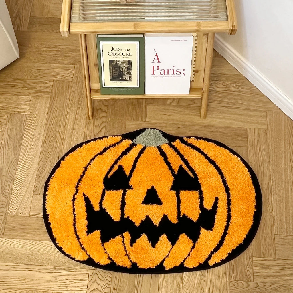Tapis Design "Citrouille" | Halloween Pumpkin Tufted Rug