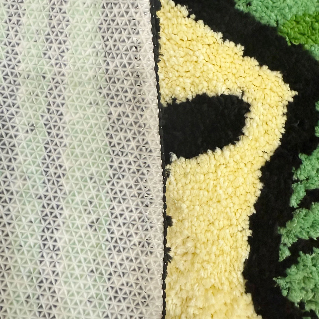 Tapis "Dollar Vert" | Green Dollar Cartoon Tufted Rug