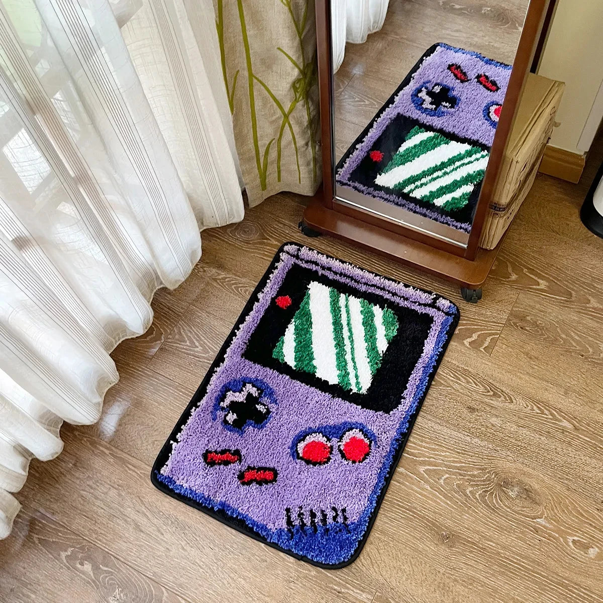Tapis Design "Console Rétro" | Retro Handheld Game Tufted Rug