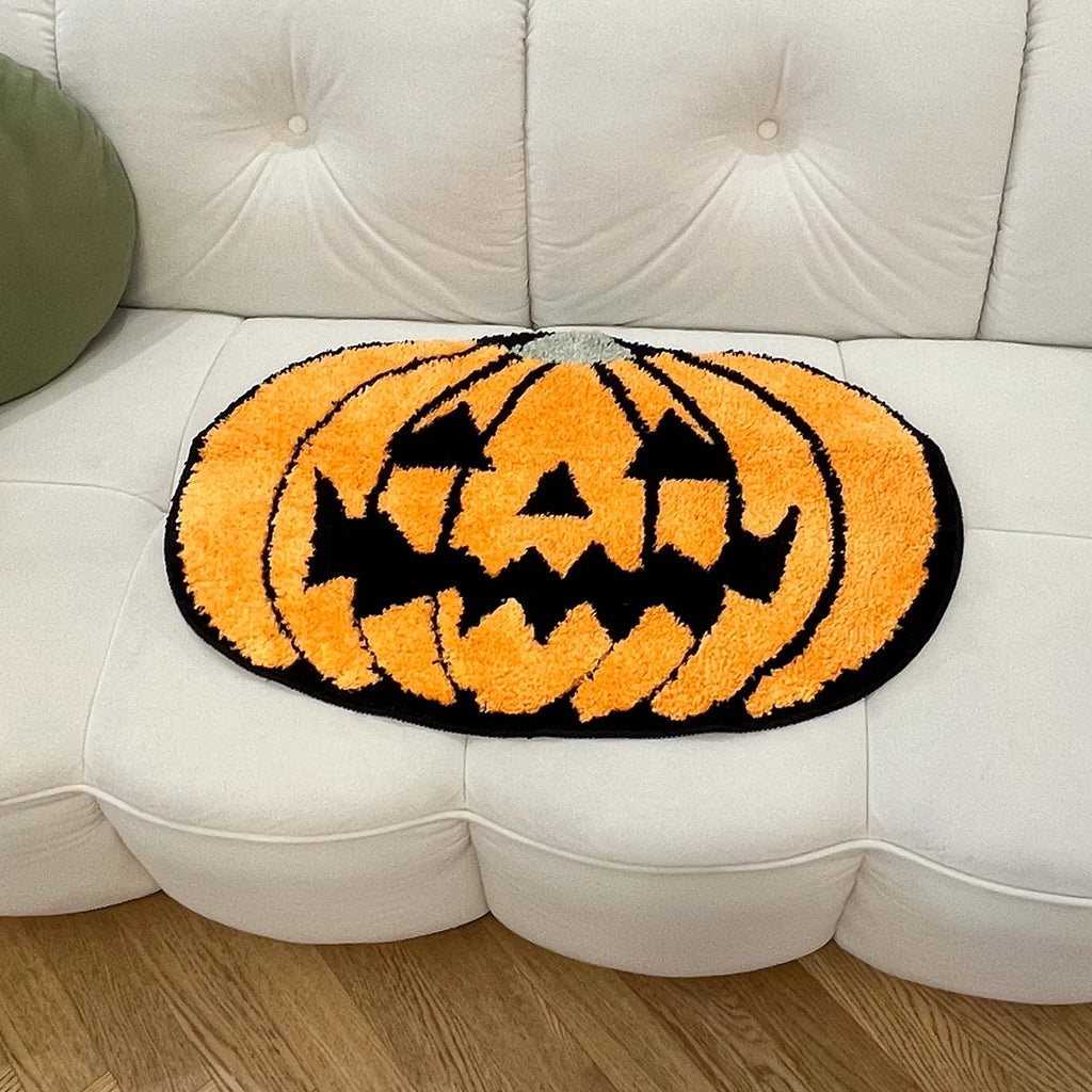 Tapis Design "Citrouille" | Halloween Pumpkin Tufted Rug