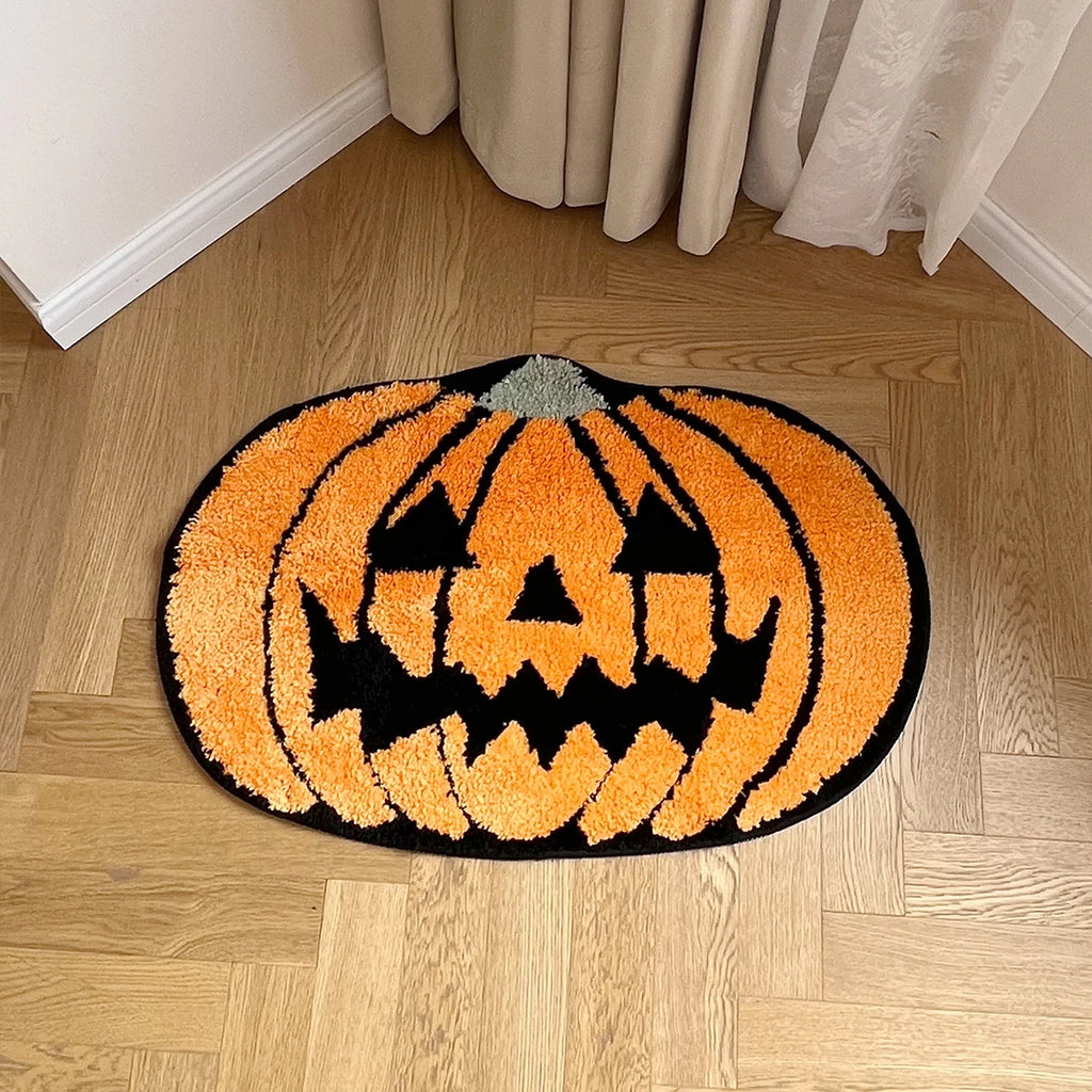 Tapis Design "Citrouille" | Halloween Pumpkin Tufted Rug