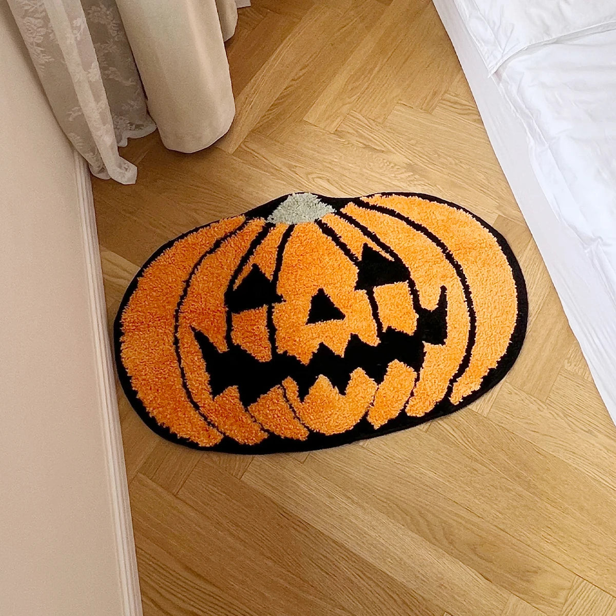 Tapis Design "Citrouille" | Halloween Pumpkin Tufted Rug