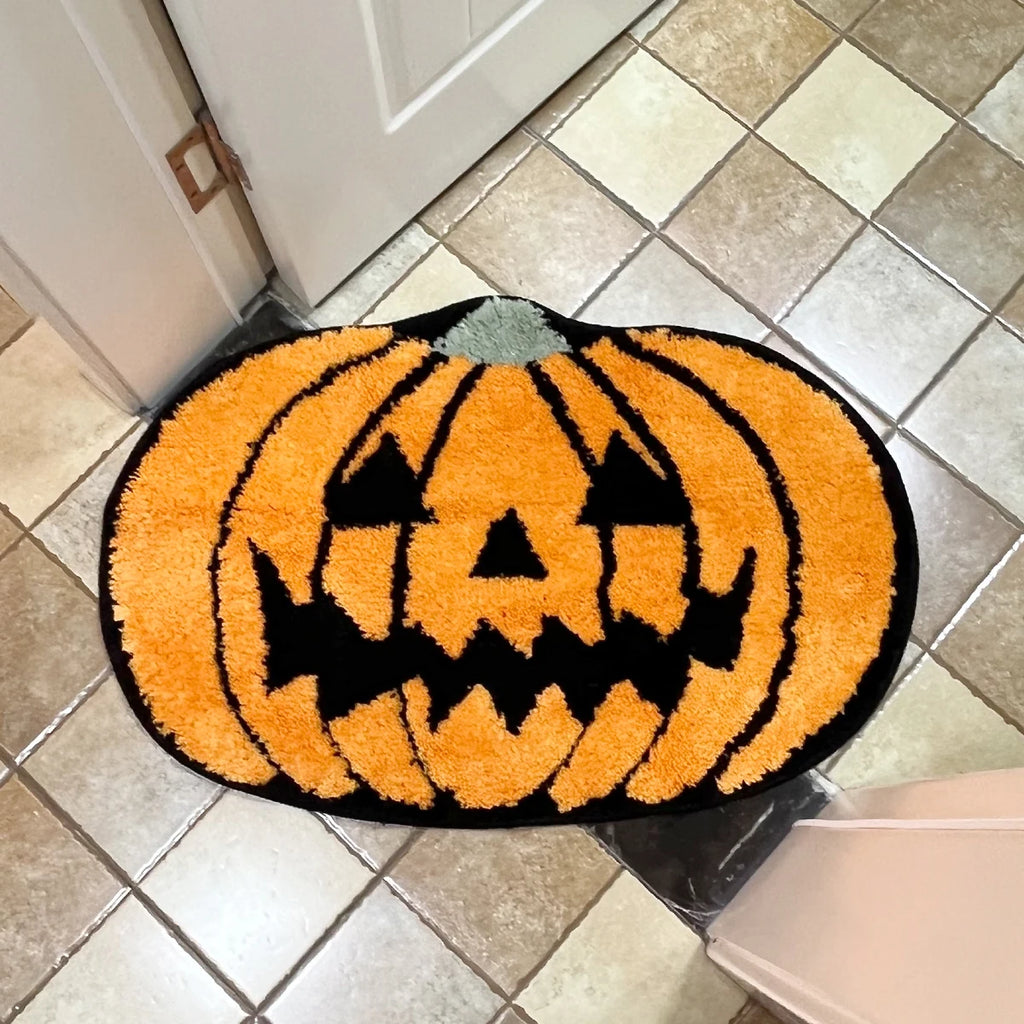 Tapis Design "Citrouille" | Halloween Pumpkin Tufted Rug