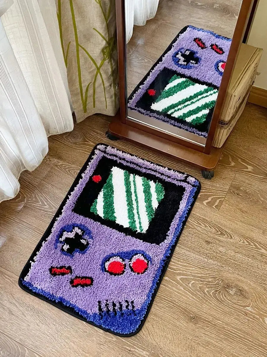 Tapis Design "Console Rétro" | Retro Handheld Game Tufted Rug